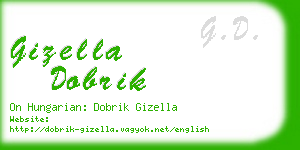 gizella dobrik business card